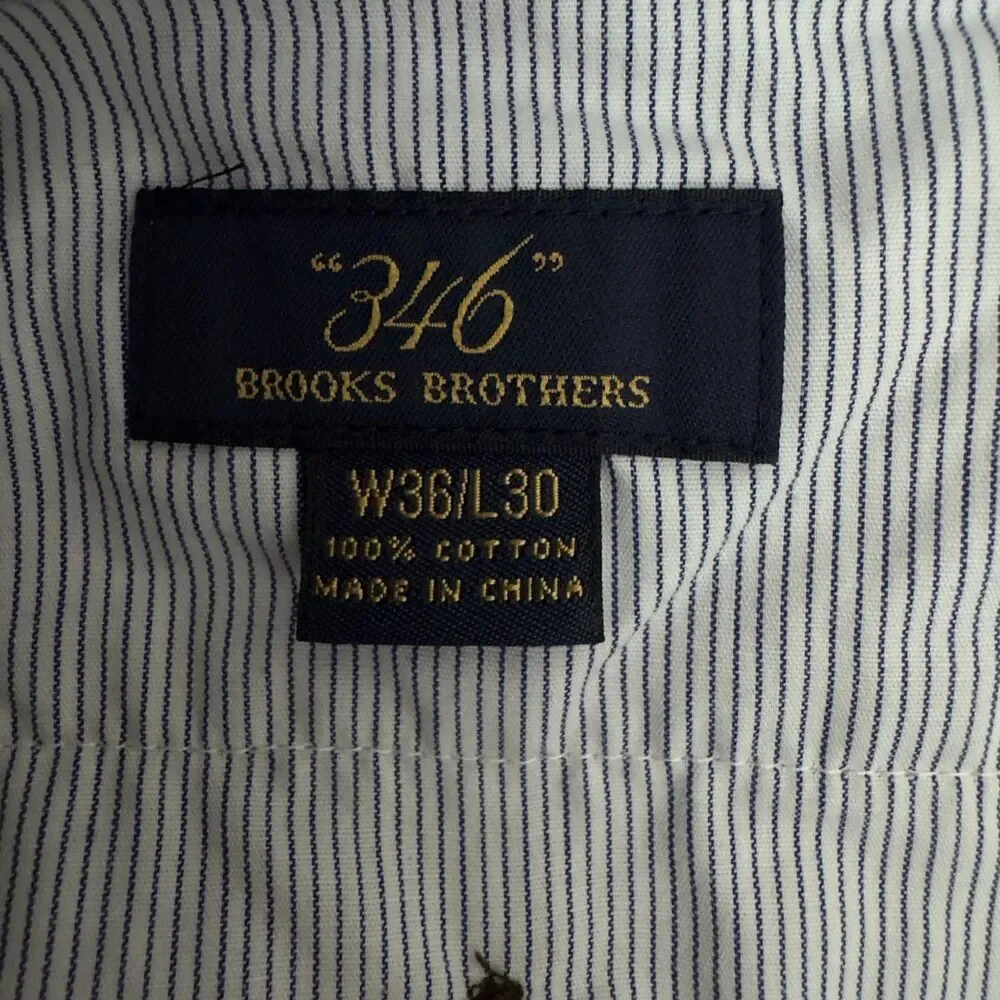 New Brooks Brothers 346 Pleated Chino Pants Men's Size 36 x 30